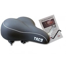 TAC 9 Bike Saddle/Seat - Extra Wide Most Comfortable Comfort Cruiser Seat - Vinyl - Unisex - Soft Touch - Comes Tools Detailed Instructions! - B071K9JWH2